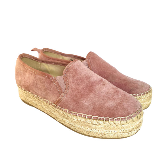 SAM EDELMAN Carrin Platform Espedrille Slip On Sneaker Shoes Pink Tan Boho 6.5 - Picture 1 of 12